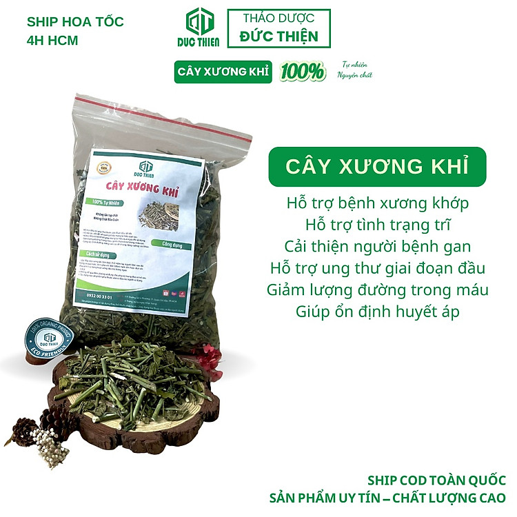 1kg Cây Xương Khỉ (Cây Bìm Bịp) Đức Thiện (Khô, Sạch) - Xương Khỉ Khô Hỗ Trợ Ung Thư, Men Gan Cao, Đau Nhức Xương Khớp