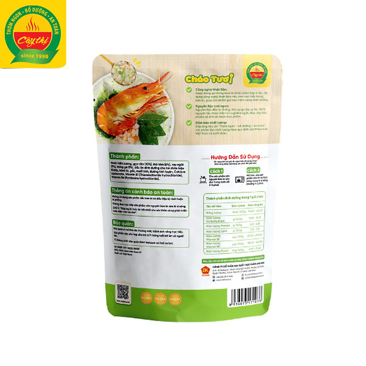 Mua Cháo Tươi Tôm Rau Ngót Cây Thị Hàng chuẩn Tiết kiệm - Hình ảnh 3