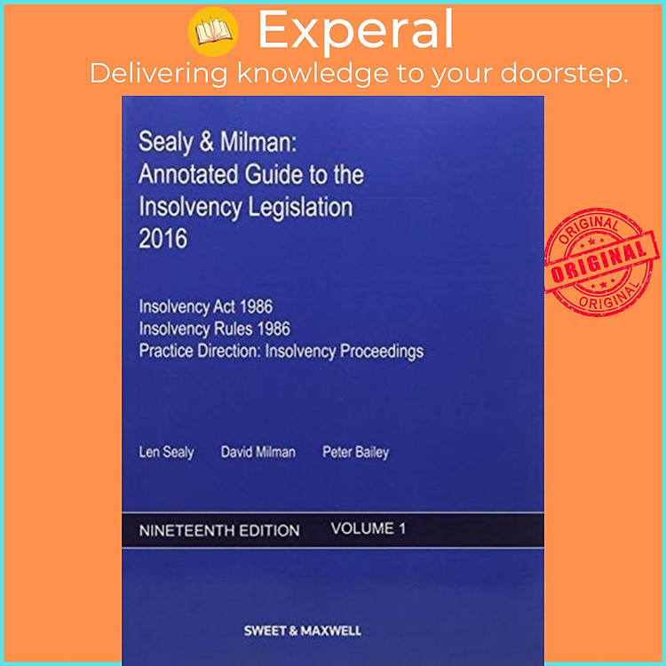 Sách - Sealy & Milman - Annotated Guide to the Insolvency Legislation by Professor David Milman (UK edition, paperback)