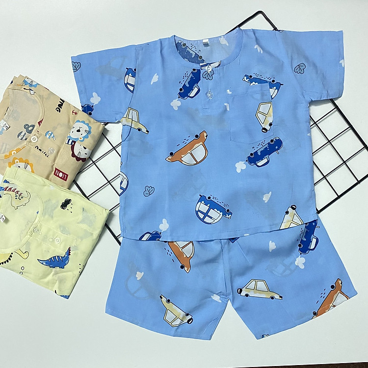 Set 3 Bộ Quần Áo Tole Lanh Bé Trai Tay Ngắn- 16 Size cho bé 5-55 Kg - Chất vải Tôn 2 Da mềm, mát, thoải mái