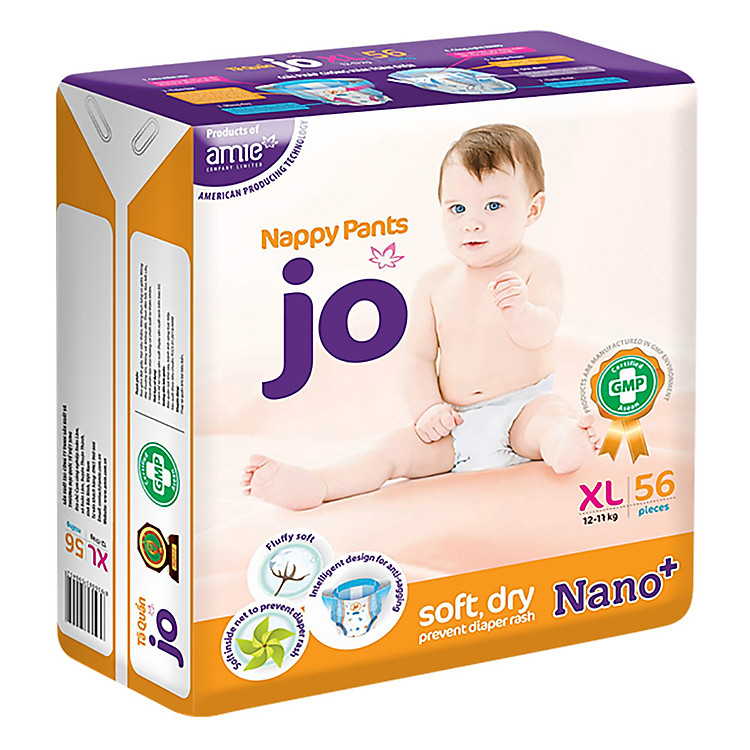 Tã Quần Jo Size XL56 – 56 Miếng Uy tín Tiết kiệm