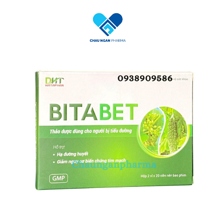 Bitabet DHT Hỗ trợ hạ đường huyết - Hỗ trợ giảm nguy cơ biến chứng trên tim mạch do bệnh tiểu đường - Châu Ngân Pharma