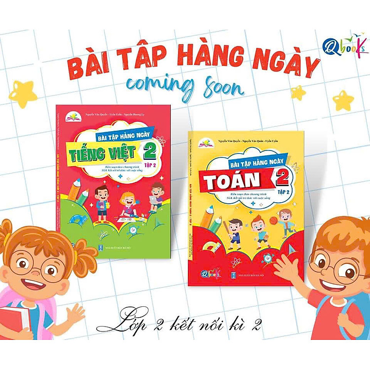 Bộ 4 cuốn bài tập hàng ngày Toán và Tiếng việt từ lớp 1 đến 5 kết nối tri thức cả năm ( tuỳ chọn)