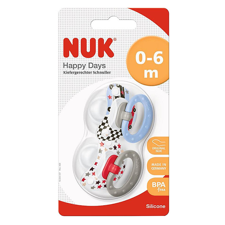 Bộ 2 Ty Ngậm Silicone Nuk 729187 - Số 1
