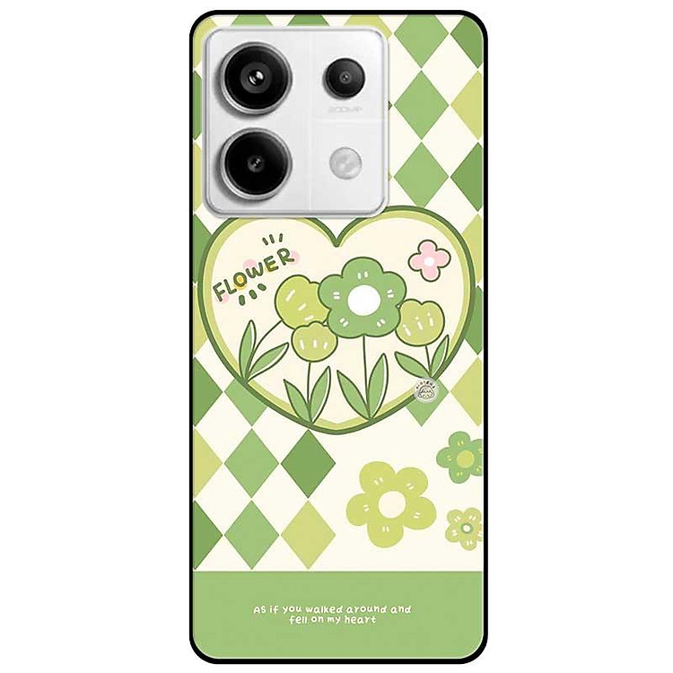 Ốp lưng Redmi 9T - 13C - 13 4G - Redmi Note 13 4G - Note 13 Pro 4G - Note 13 Pro 5G - Họa Tiết Hoa Xanh Lá - Hàng Chính Hãng