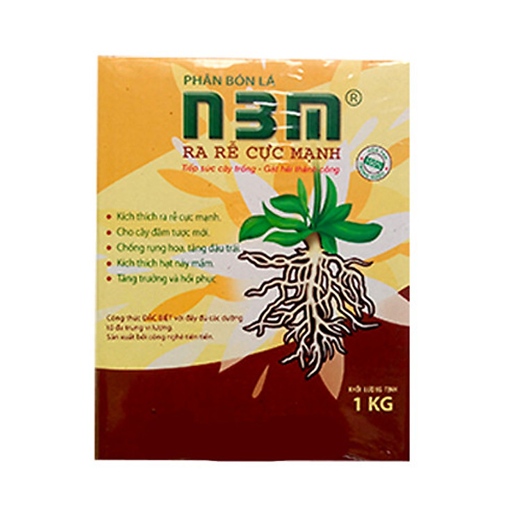PHÂN BÓN RA RỄ CỰC MẠNH N3M - KÍCH PHÁT RA RỄ - GIÂM, CHIẾT, GHÉP CÀNH - THÍCH HỢP SỬ DỤNG CHO LAN, MAI, KIỂNG LÁ