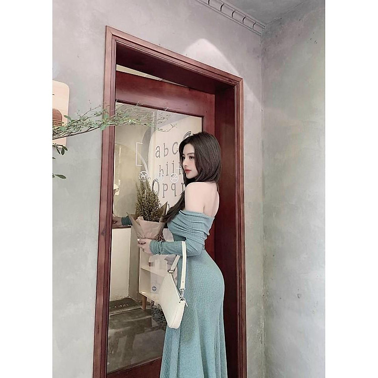 VÁY ĐẦM LEN TRỄ VAI CỰC SANG CHẢNH CHO MÙA THU ĐÔNG