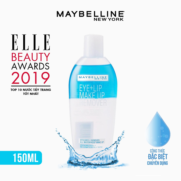 Nước Tẩy Trang Mắt Và Môi Chuyên Dụng 2 lớp Maybelline New York Eye & Lip Makeup Remover 150ml