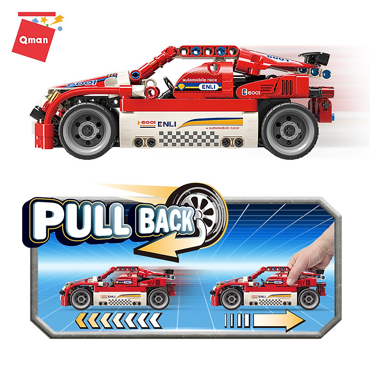Mua Đồ chơi xếp hình Qman 6001: Xe đua Chính hãng Giá rẻ - Hình ảnh 5