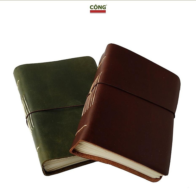Sổ bìa da mềm Cộng Cà Phê A6 - 200 trang