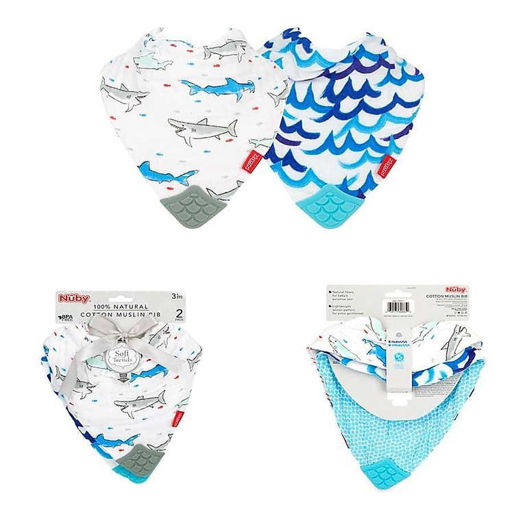 Mua tại Tiki: Bộ 2 Yếm gặm nướu Nuby Cao Cấp Chính hãng, giá tốt