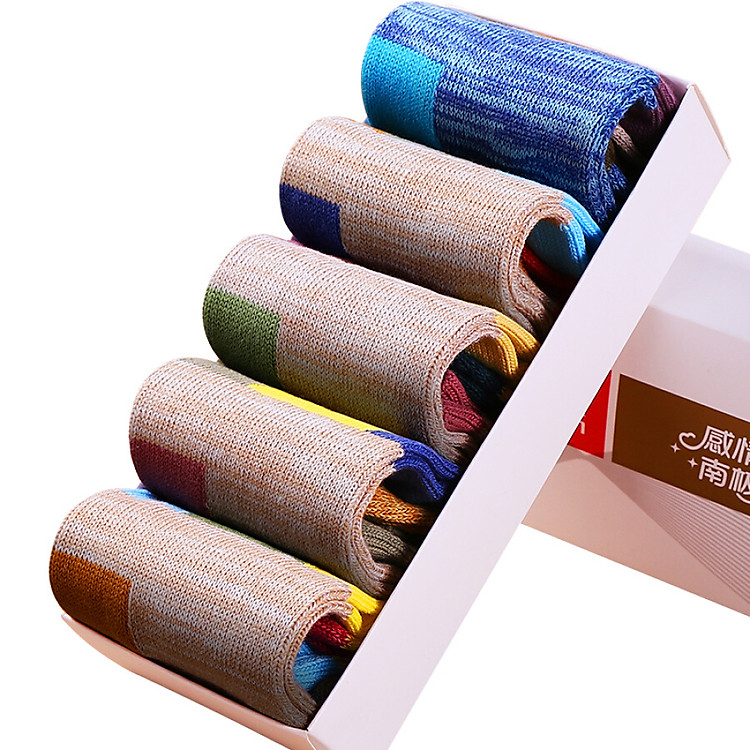 Set 5 Vớ Nam Cổ Ngắn Cotton Thoáng Khí Hợp Thời Trang Antarctic (Nanjiren) - Nhiều Màu