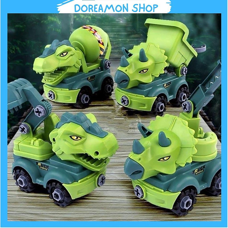 Bộ lắp ráp 4 xe khủng long Tovit Chính hãng Giá rẻ - Hình ảnh 4