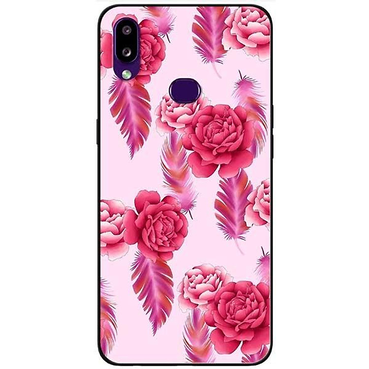 Ốp lưng dành cho Samsung A10 - A10s - A11 mẫu Mẫu Đơn Nền Hồng