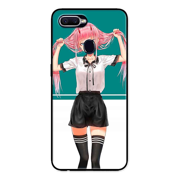 Ốp Lưng in cho Realme 2 Pro Mẫu Cô Gái Anime Tóc Hồng - Hàng Chính Hãng
