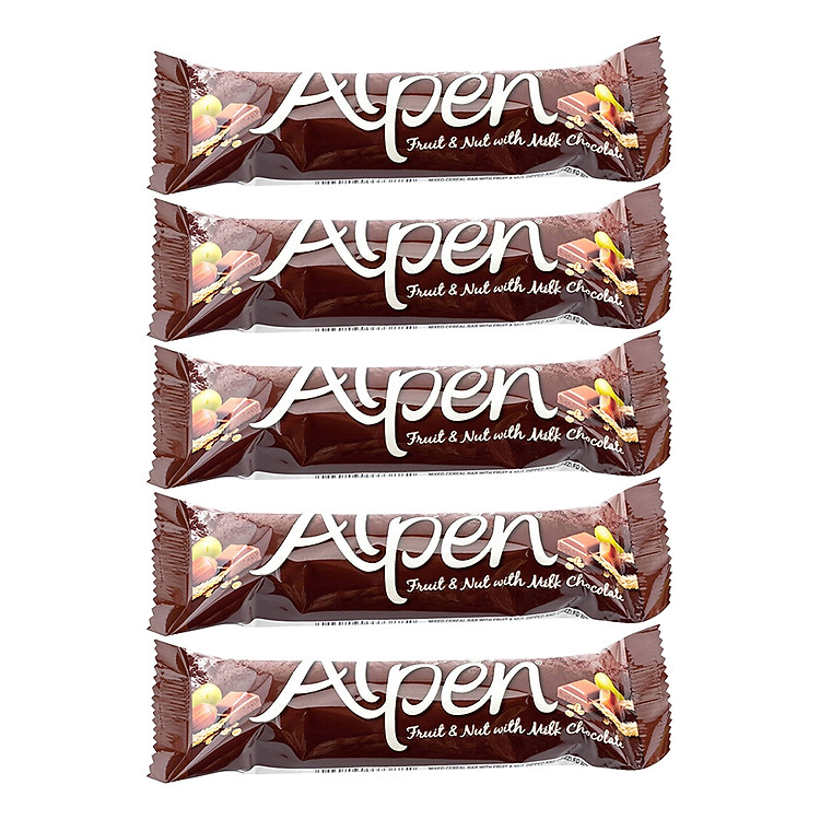 Ngũ Cốc Ăn Sáng Thanh Chocolate Alpen (5 Thanh x 29g)