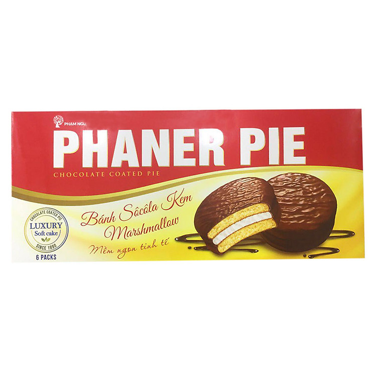 Bánh Chocolate Kem Marshmallow Phaner Pie Hộp 168g