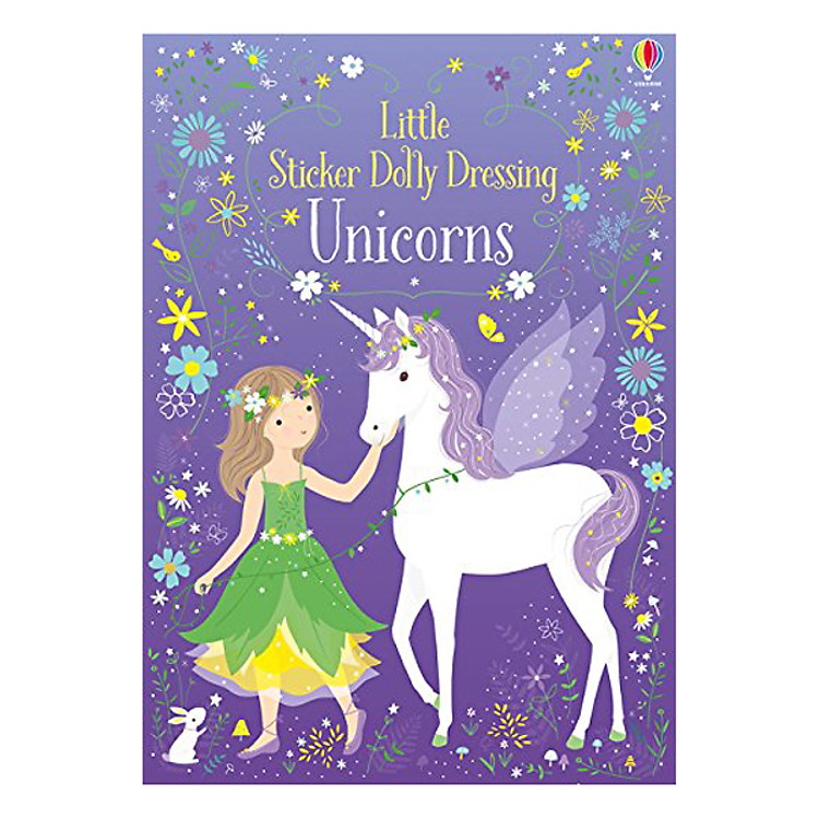 Sách Usborne Little Sticker Dolly Dressing Unicorns