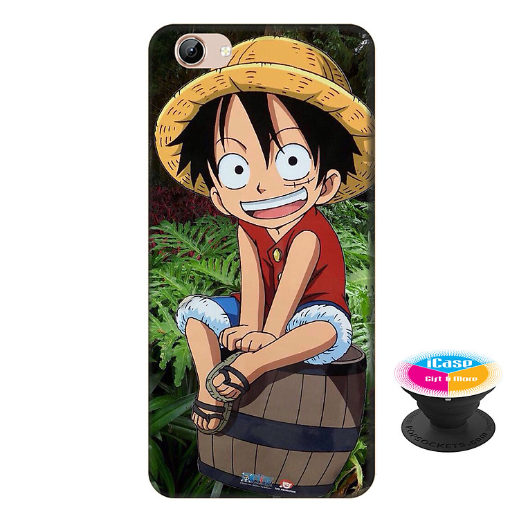 Ốp lưng nhựa dẻo dành cho Vivo Y71 in hình Luffy - Tặng Popsocket in logo iCase - Hàng Chính Hãng