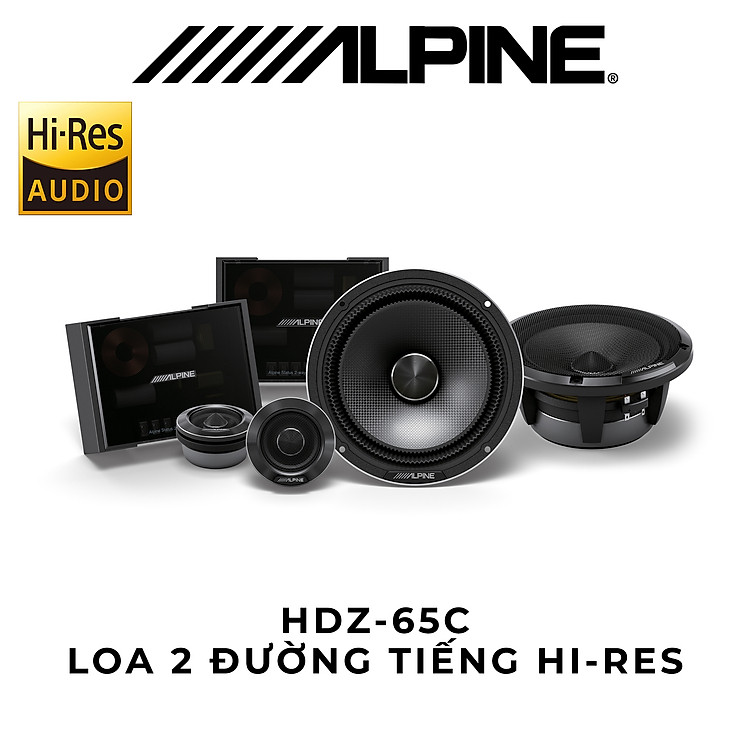 HDZ-65C Loa xe hơi thành phần (phân tần) 2 chiều 6.5 inch chính hãng Alpine