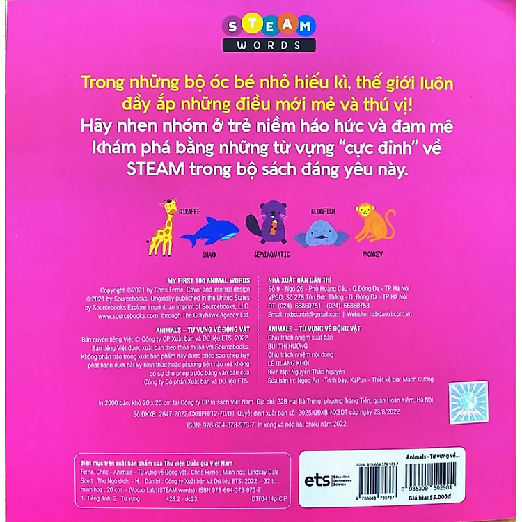 Steam Words: Animals - Từ Vựng Về Động Vật - Ảnh 2