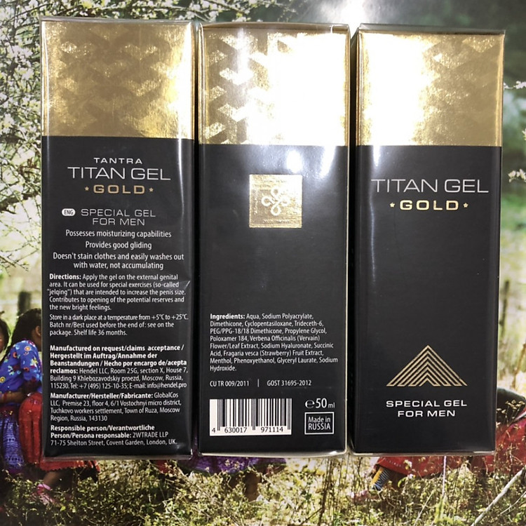 Combo 3 Titan Gold Gel Nga - Gel bôi trơn tăng kích thước 50ml - hàng chuẩn Nga