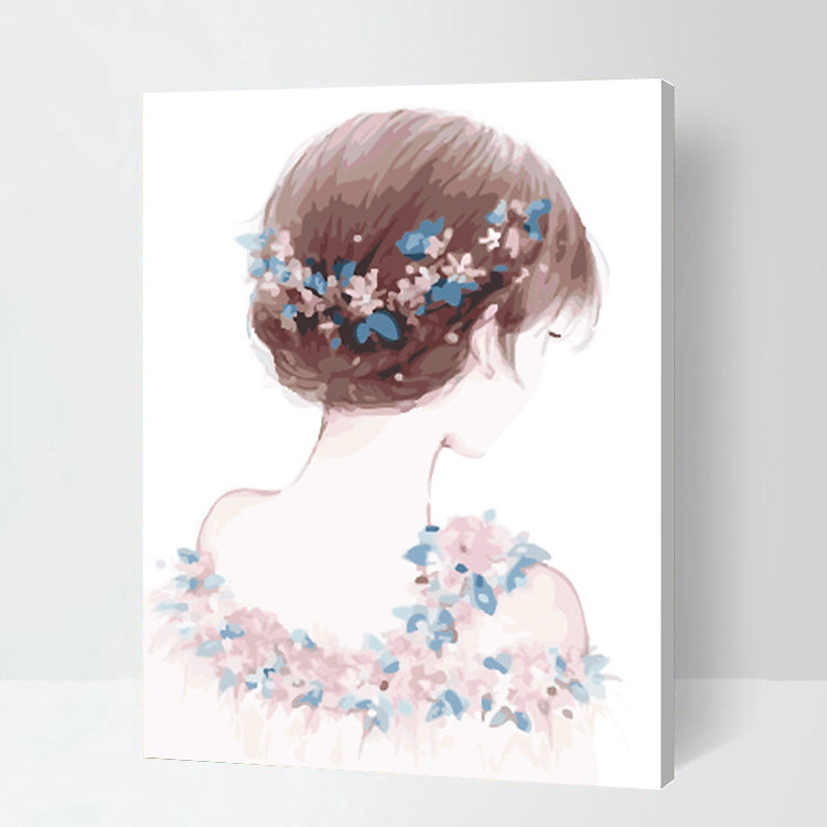 Tranh tô màu sơn dầu theo số Người Đàn Bà Đẹp