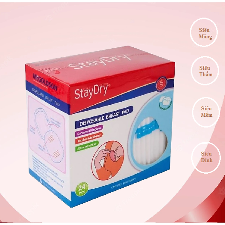 Miếng Thấm lót sữa StayDry 24 miếng Đảm bảo Tiết kiệm - Hình ảnh 4