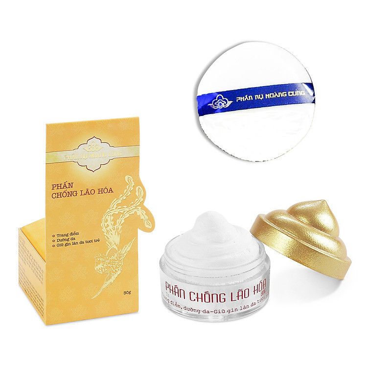 Phấn Trang Điểm Chống Lão Hóa Phấn Nụ Hoàng Cung 25G|30G Giúp Kiềm Dầu, Dưỡng Da và Giảm Thiểu Lão Hóa Da + Tặng Kèm 1 Bông Phấn.