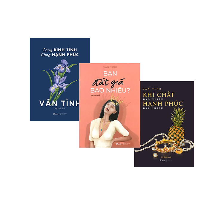Combo Sách Của Vãn Tình: Bạn Đắt Giá Bao Nhiêu? (Bìa Hồng) + Càng Bình Tĩnh, Càng Hạnh Phúc + Khí Chất Bao Nhiêu, Hạnh Phúc Bấy Nhiêu (Bộ 3 Cuốn) (AZ)