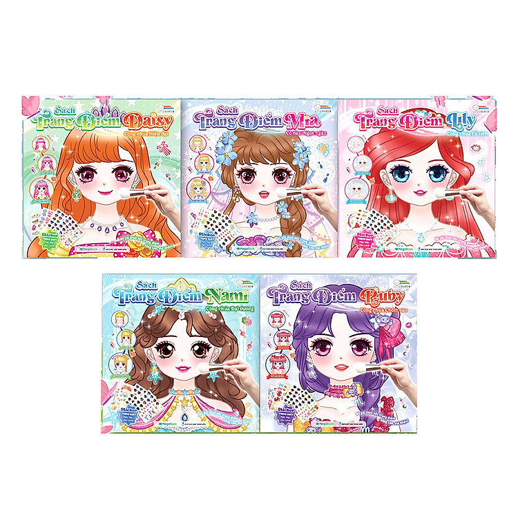 Sách Trang Điểm Công Chúa Lily, Daisy, Mia, Nami, Ruby