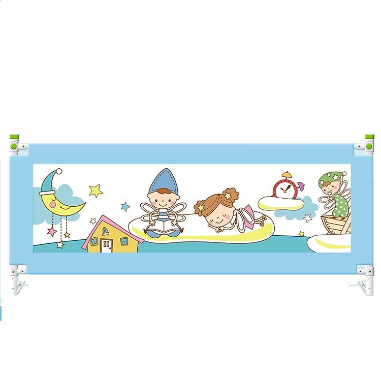 Chắn giường cao cấp mới nhất 2020 không khoan đục Màu Xanh , giá 1 thanh- tặng thìa ăn cho Bé