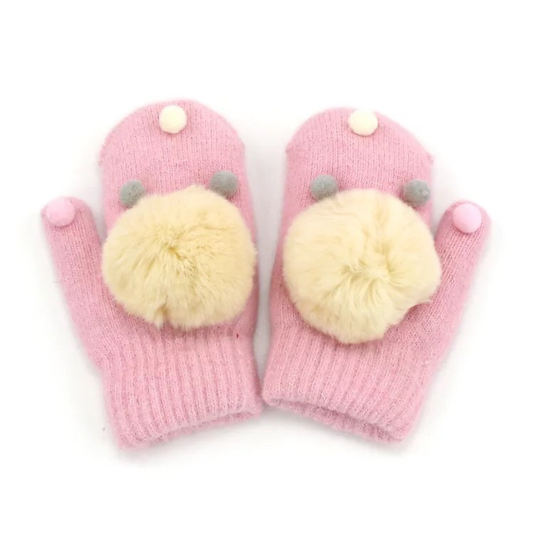 Găng tay len cục bông cho bé (5-12 tuổi)