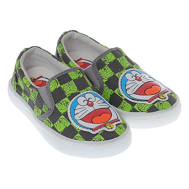 Giày Vải Doraemon Bé Trai Biti's DSB117822XAM - Xám Phối Xanh Lá