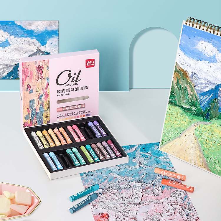 Bút Sáp Dầu Deli 24 Màu (72131) - Ảnh 2