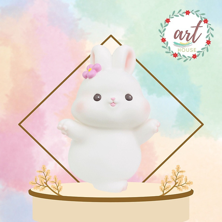 Ống Heo Tiết Kiệm Hoạt Hình Con Thỏ Trắng (21cm) - Ảnh 2