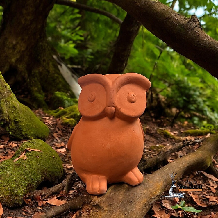 Tượng Gốm Đất Nung Hình Con Cú (10x11x25cm) - Ảnh 4