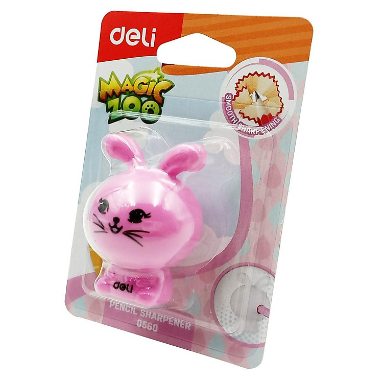 Chuốt Chì Mini Deli 560 - Hình Thỏ (Màu Hồng) - Ảnh 4
