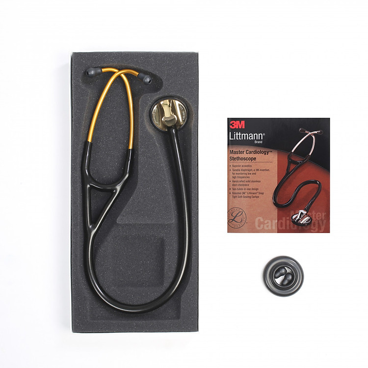 Ống Nghe Littmann Master Cardiology - Đen gọng vàng 2175