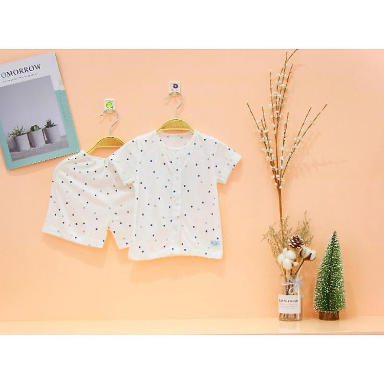 Bộ thun trẻ em, bộ thun bé trai chất cotton áo màu trắng cho bé