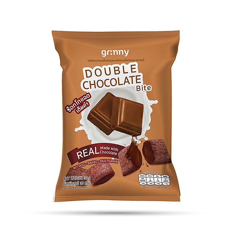 Bánh snack Ngũ Cốc Grinny nhân Sô Cô La - Double Chocolate