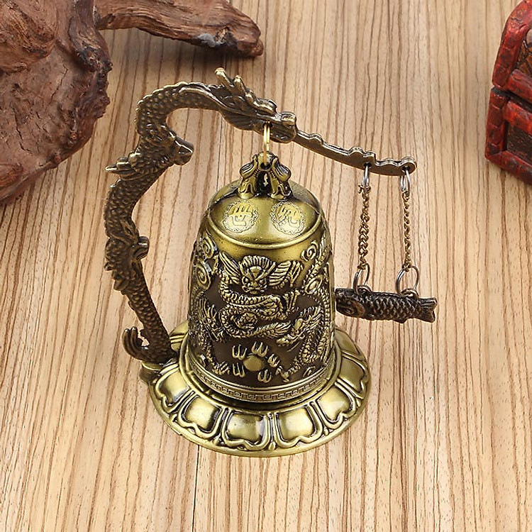 Chuông để bàn làm việc phong thuỷ hình rồng CDB01