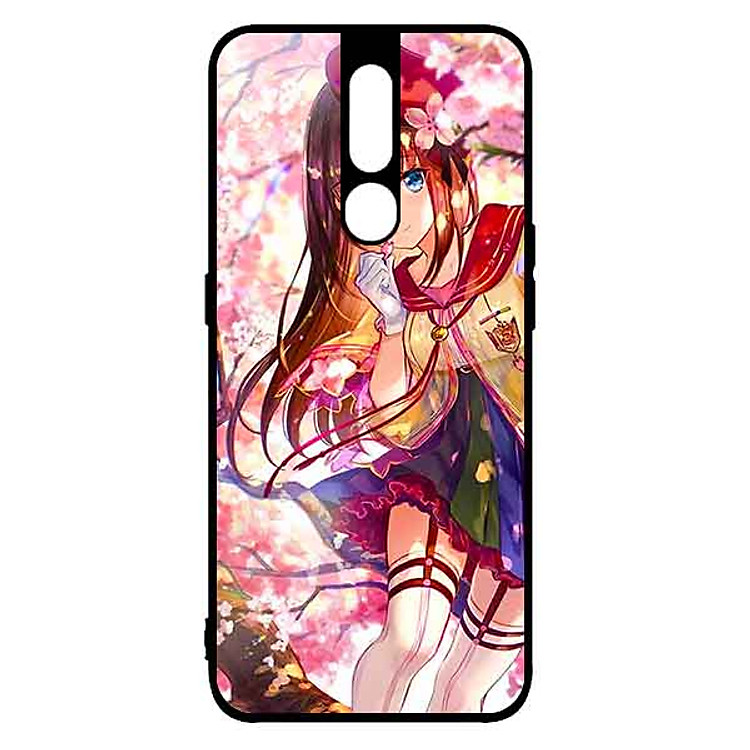 Ốp Lưng in cho Oppo F11 Pro Mẫu Cô Gái Hoa Đào - Hàng Chính Hãng