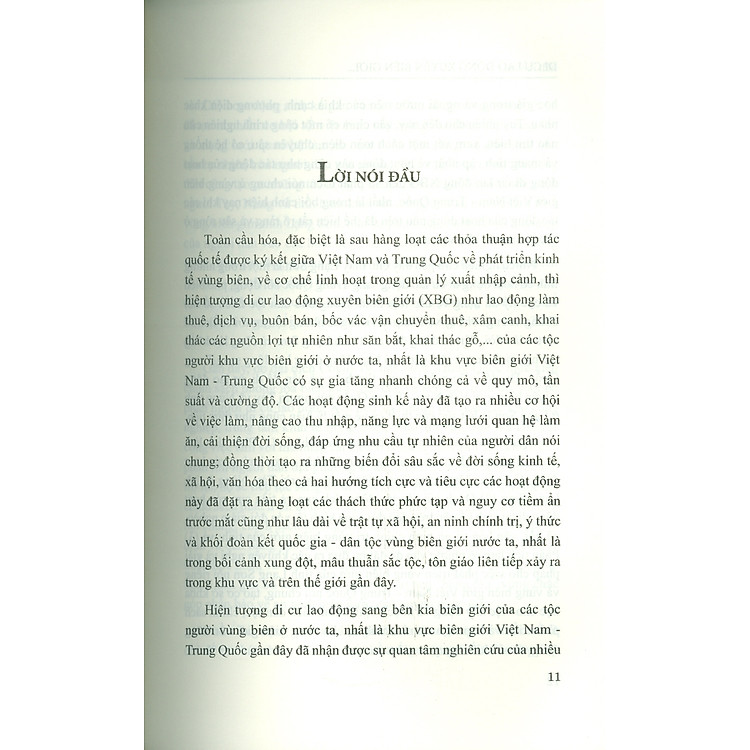Di Cư Lao Động Xuyên Biên Giới Của Một Số Tộc Người Ở Vùng Biên Giới Việt Nam - Trung Quốc (Sách chuyên khảo) - Ảnh 6