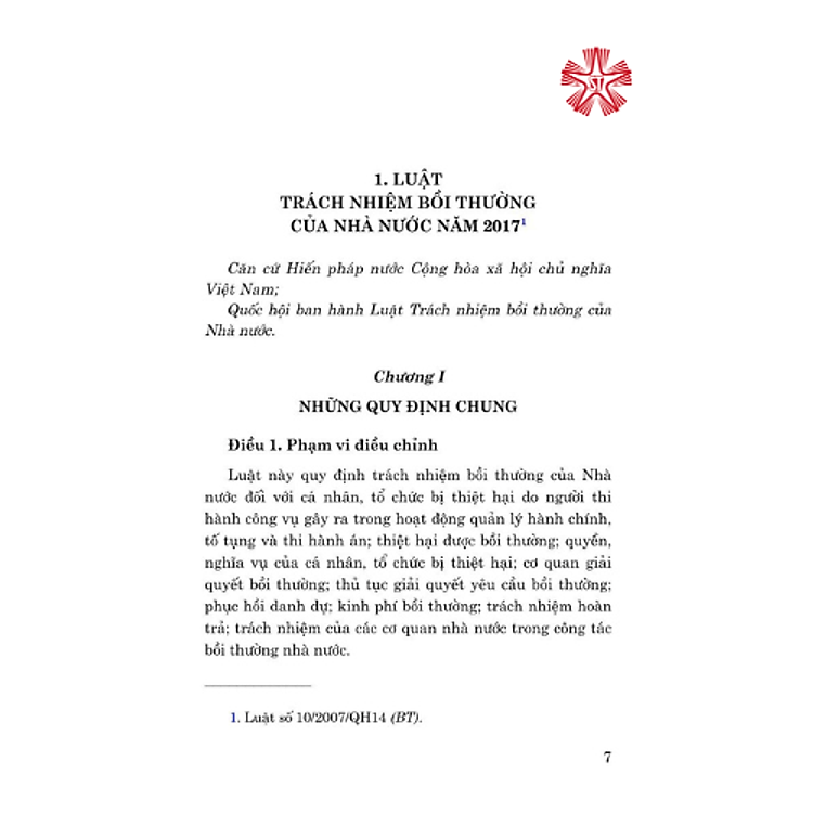 Luật Trách nhiệm bồi thường của Nhà nước năm 2017 và các văn bản hướng dẫn thi hành (bản in 2024) - Ảnh 7