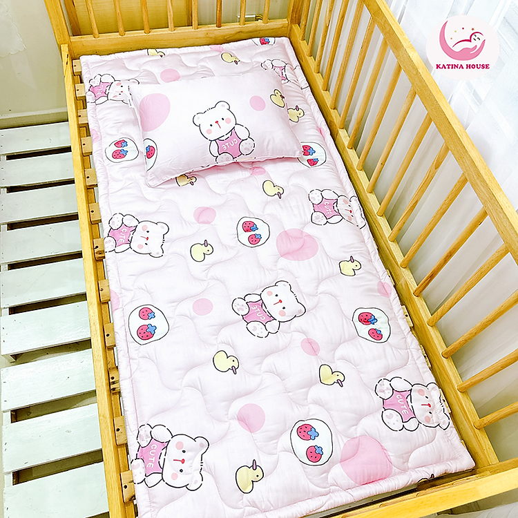 Bộ nệm lớn cho bé tiểu học, trung học Katina House, vải tencel mềm mại thoáng mát, tiện lợi