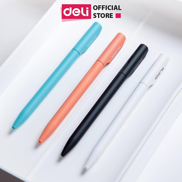 Bút gel Deli 0.5mm mực đen - Ảnh 2