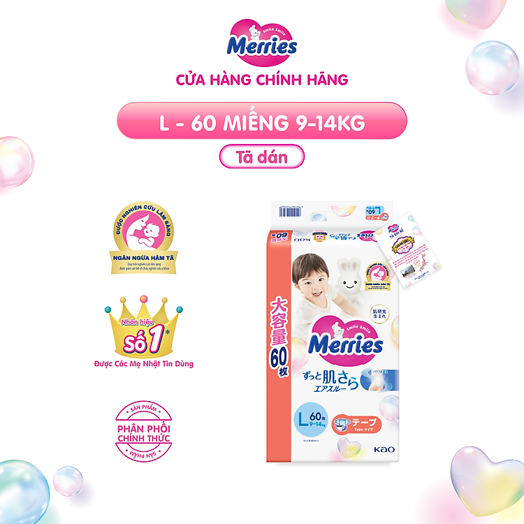 Tã dán Merries Jumbo Đủ Size Chính hãng Giá rẻ - Hình ảnh 2