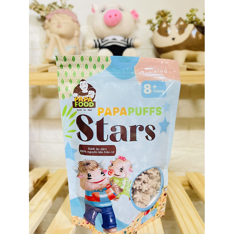 Bánh Ăn Dặm PAPAFOOD PAPAPUFFS STARS 50g Đảm bảo Giá tốt - Hình ảnh 5