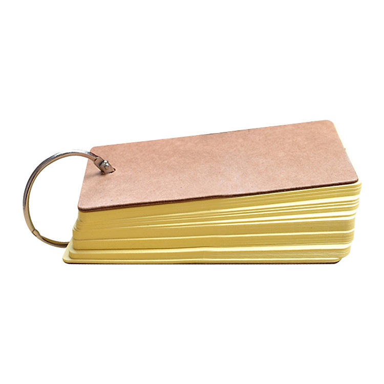 Bộ Thẻ Flashcard 80 Tờ Ghi Nhớ Học Từ Vựng Ngoại Ngữ - Màu Vàng